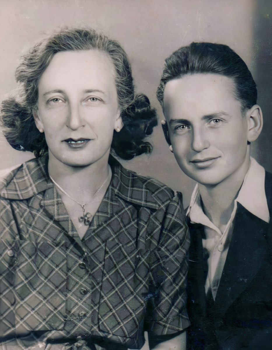Couple photo restoration — after